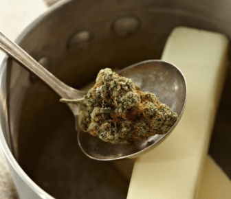 weed on a spoon