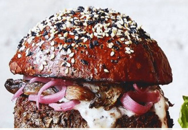 photo of our great mushroom bun burger reciper